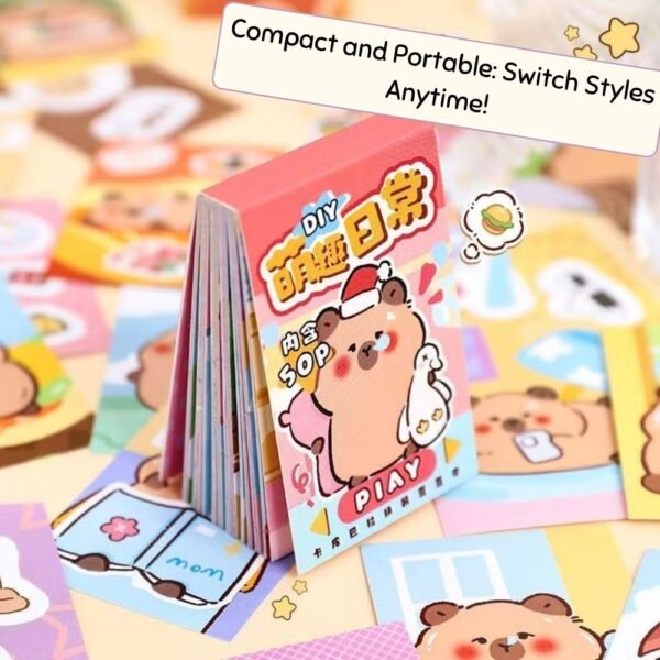 Set of 4 Mini Capybara Dress-Up Sticker Books - Image 7