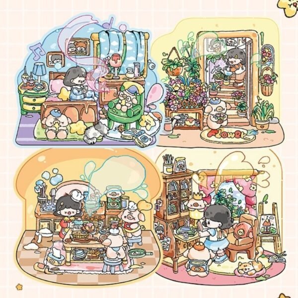YL02 Whimsy World Sticker Collection: 20 Miniature Menagerie Metropolis​ - Image 5