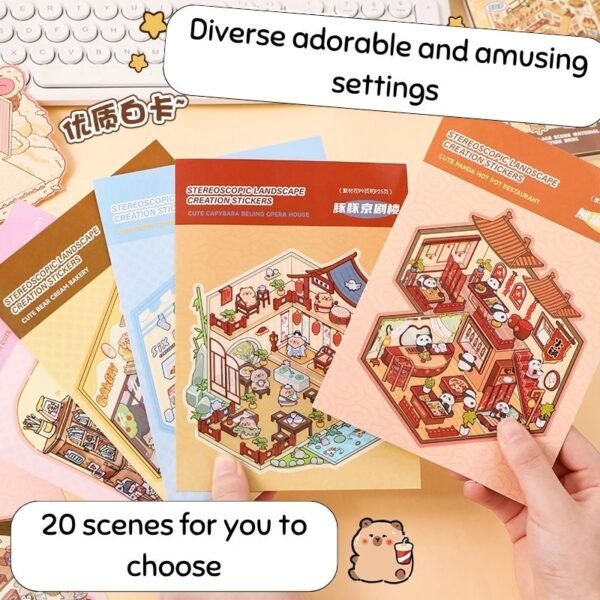 YL02 Whimsy World Sticker Collection: 20 Miniature Menagerie Metropolis​ - Image 2