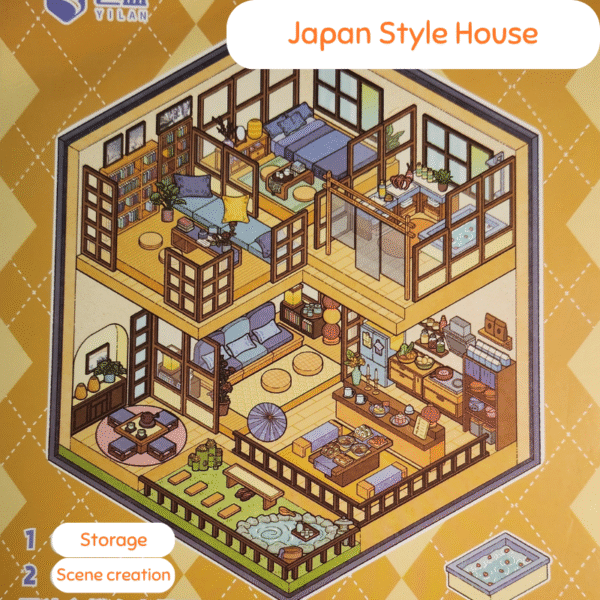 YL01 Maison & Zen: Franco-Japanese House 3D Scene Stickers 2 Cute Miniature Stickers - Image 3