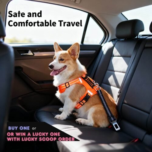 Pet Car Safety Belt – Safe, Adjustable & Comfortable for Your Furry Co-Pilot
