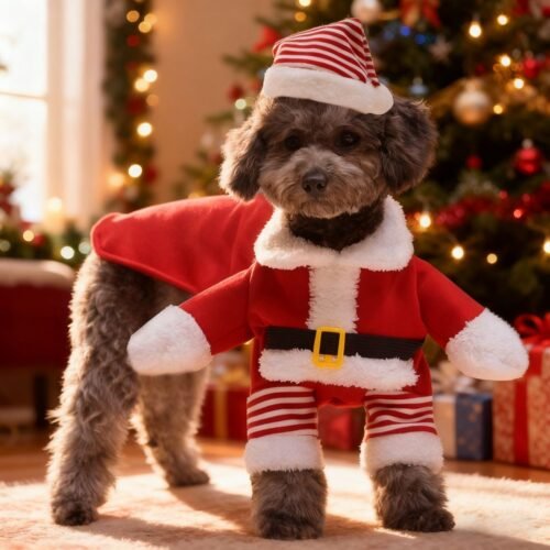 Festive Paws Santa Suit: The Ultimate Christmas Pet Costume with Hat